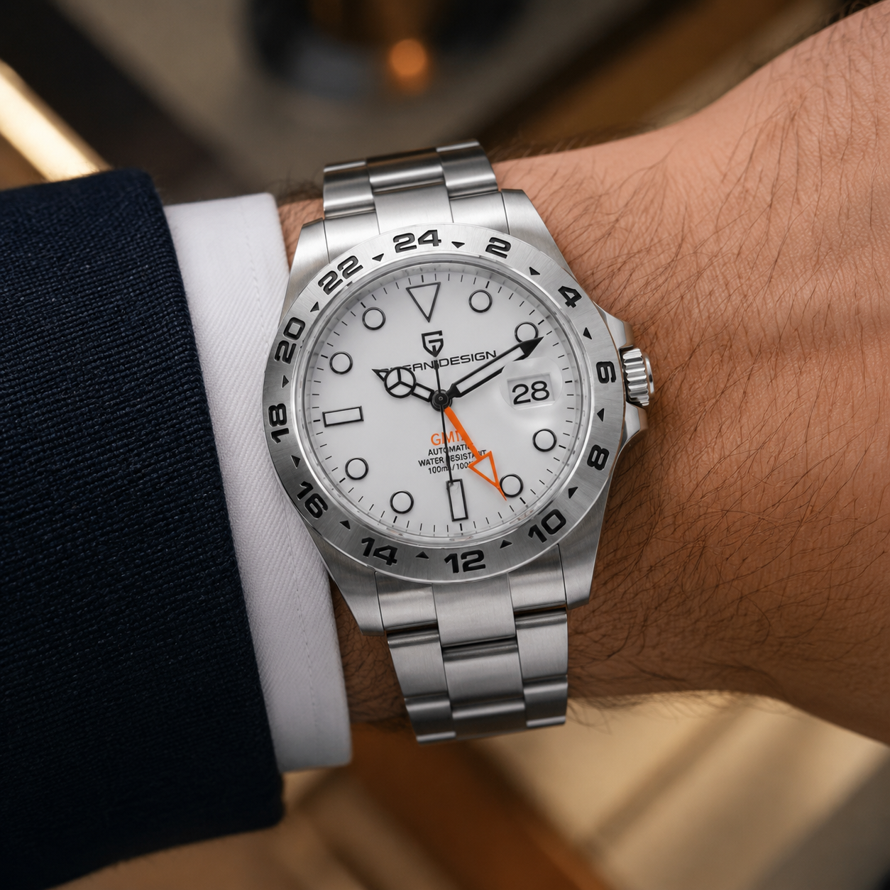 PD-1682 White & Silver